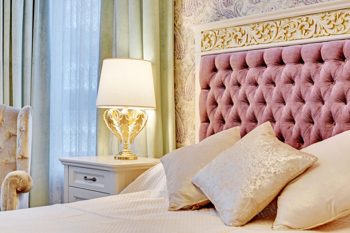 wytworna sypialnia, projekt i wykończenie pod klucz